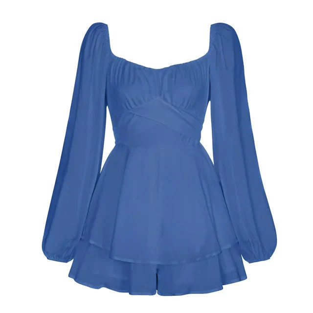 Vanessa | Rüschen Traum langen Ärmeln Minikleid - Image 10