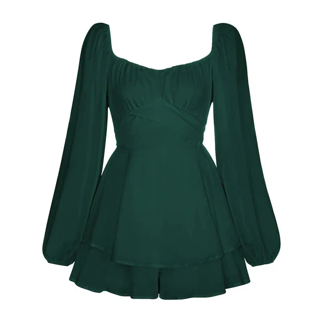 Vanessa | Rüschen Traum langen Ärmeln Minikleid - Image 7