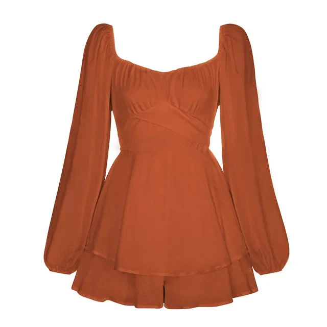 Vanessa | Rüschen Traum langen Ärmeln Minikleid - Image 8