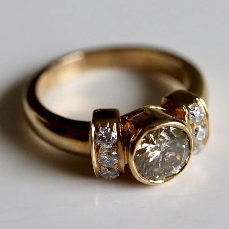Vena Amoris Gold- und Champagner-Diamantring