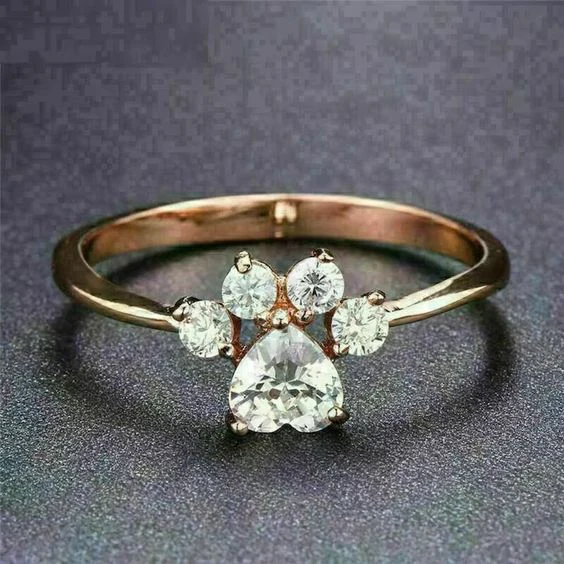 Vintage Zirkonia Pfote Ring