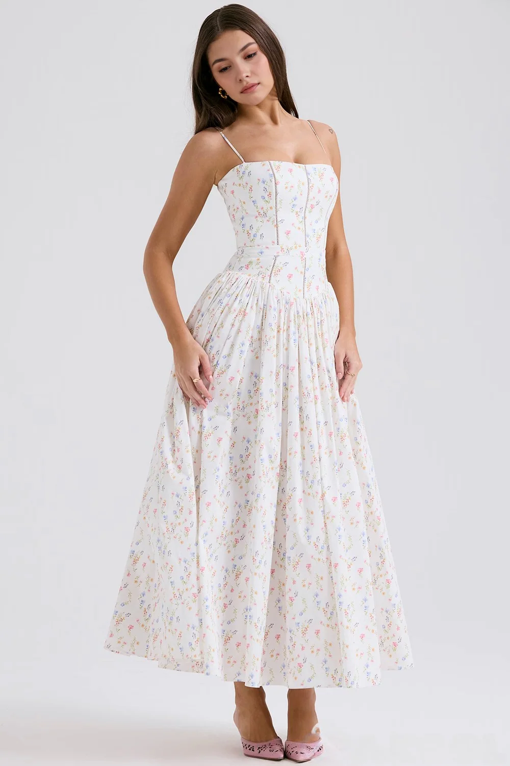 VIOLETTA - Posy Midi Kleid