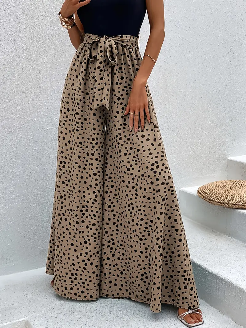 Viren – Hoch taillierte Hose mit weitem Bein und Punkten - Image 6