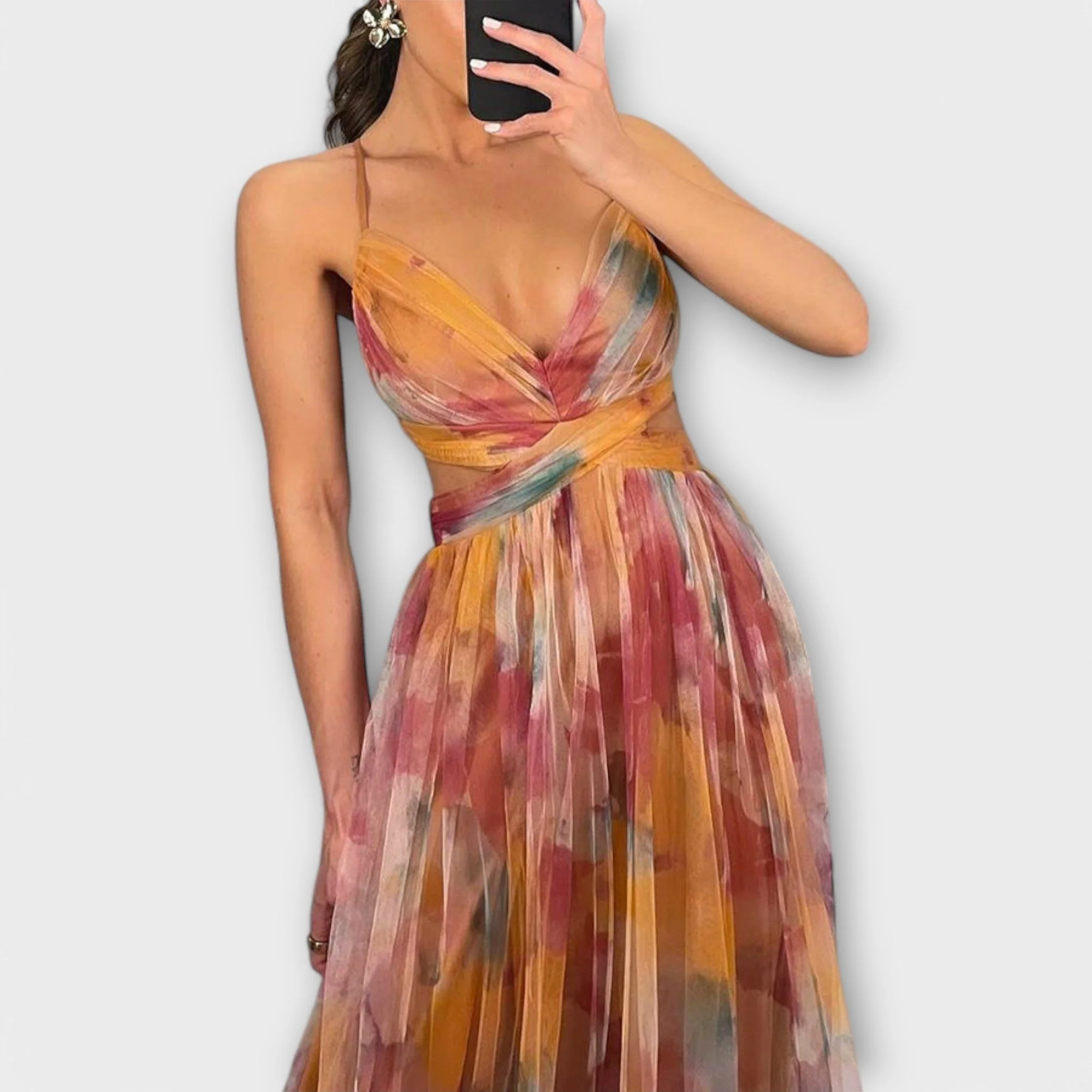 Vivien | Stilvolles Mesh Maxikleid für Frauen - Image 3