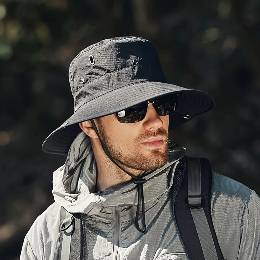Wandern Sonnenhut Outdoor Aktivitäten UV Schutz