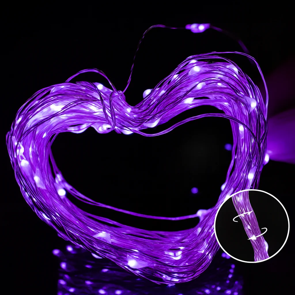 Weihnachtsbeleuchtung LED Kupferdraht Lichterkette Batteriebetrieben - Image 11