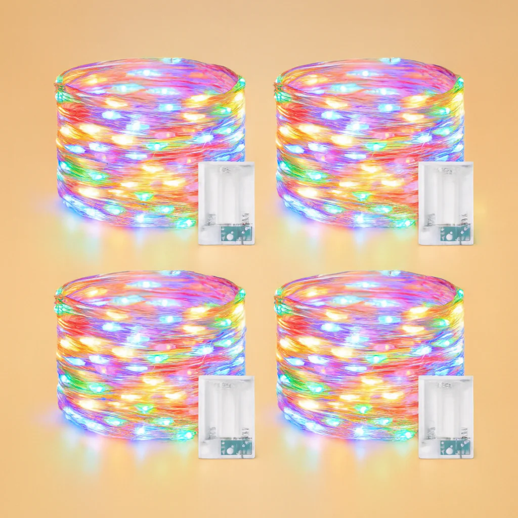Weihnachtsbeleuchtung LED Kupferdraht Lichterkette Batteriebetrieben - Image 14