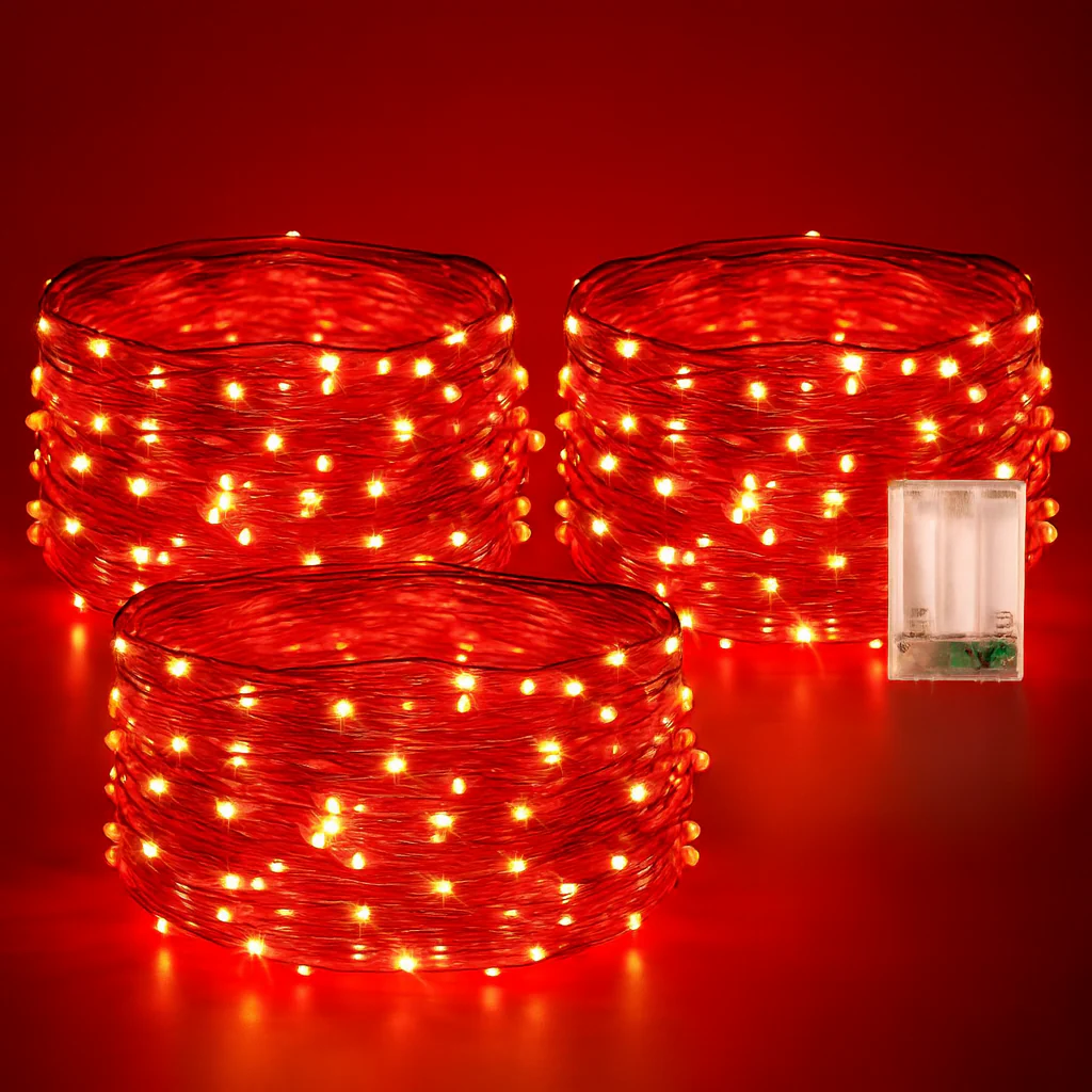 Weihnachtsbeleuchtung LED Kupferdraht Lichterkette Batteriebetrieben - Image 21