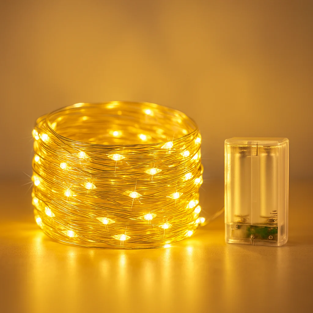 Weihnachtsbeleuchtung LED Kupferdraht Lichterkette Batteriebetrieben - Image 23