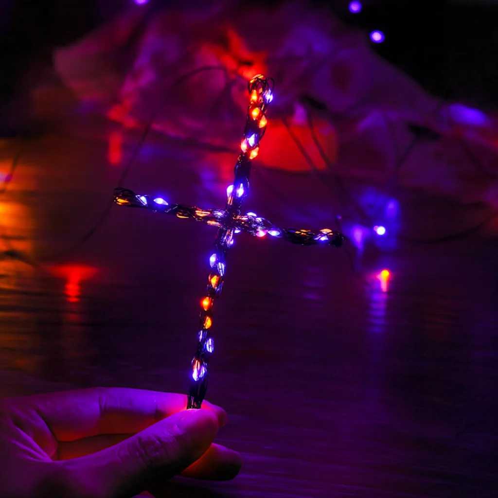 Weihnachtsbeleuchtung LED Kupferdraht Lichterkette Batteriebetrieben - Image 4