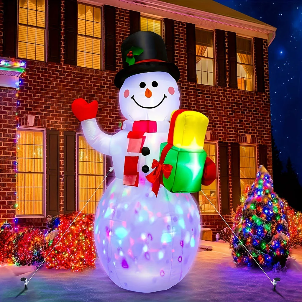 Weihnachtsdeko Outdoor Leuchtfigur Schneemann
