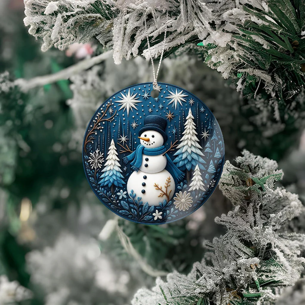 Weihnachtsornament Acryl Anhänger Schneemann Erinnerungsdeko - Image 10