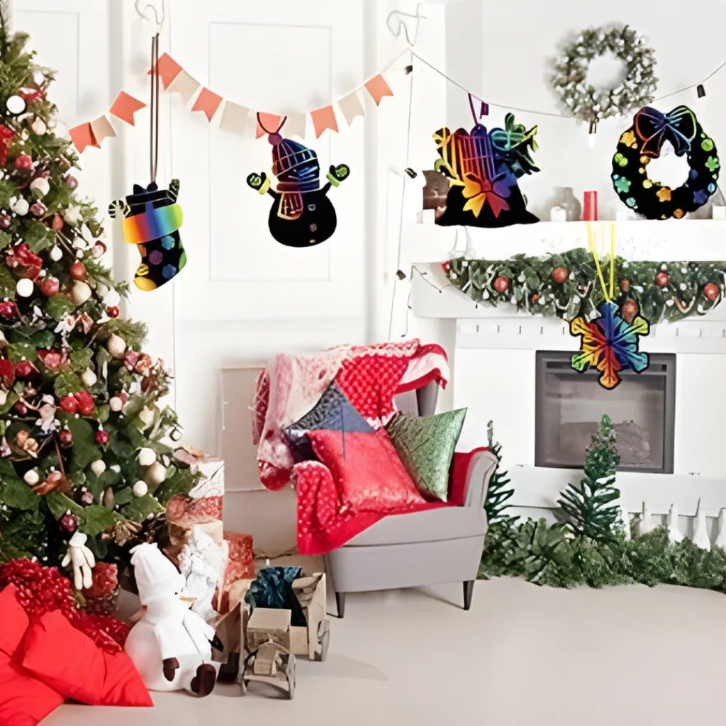 Weihnachtsspielzeug Kinder Bastelset Kratzbilder Weihnachtsdeko - Image 5