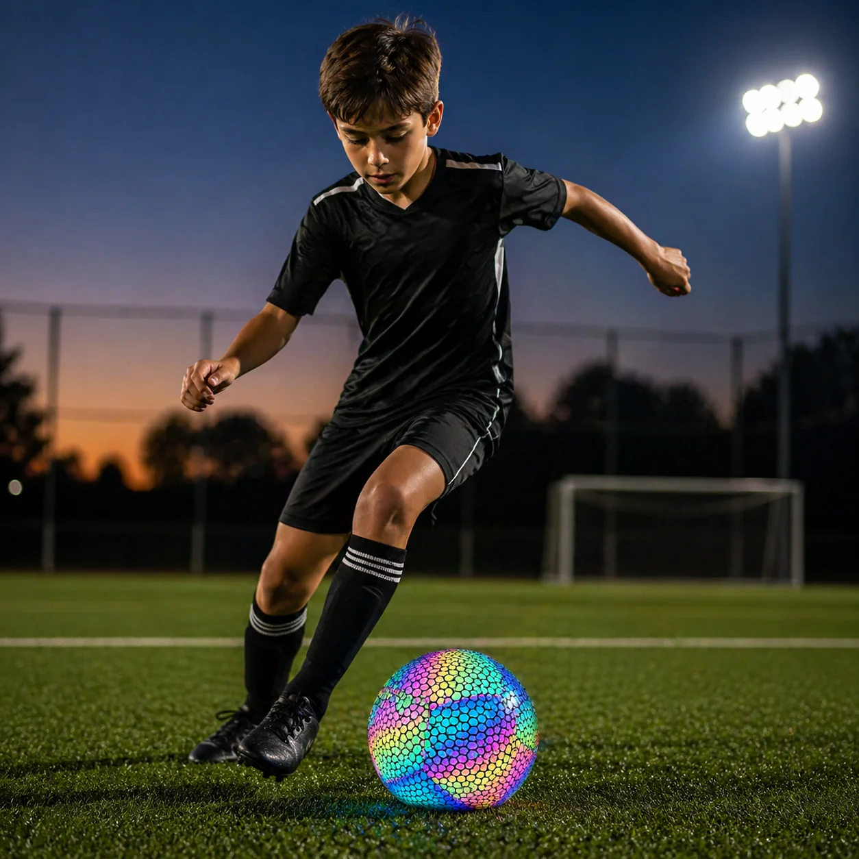 Weltmeisterschaft Reflektierender Fußball Ideal Nachttraining