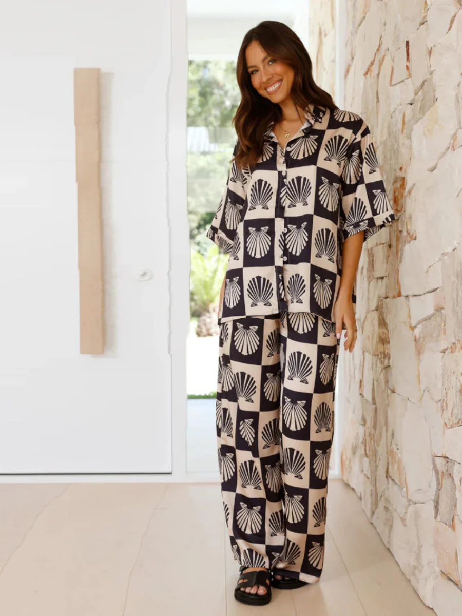 Wendelin | Schickes zweiteiliges bedrucktes Co-Ord Set