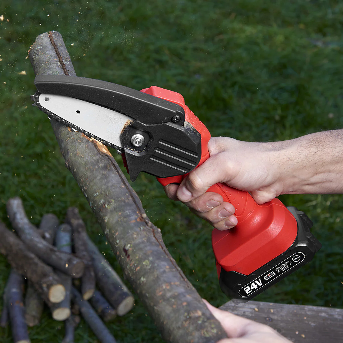 Werkzeug Akku Kettensäge Mini Handsäge Tragbare Garten Astsäge