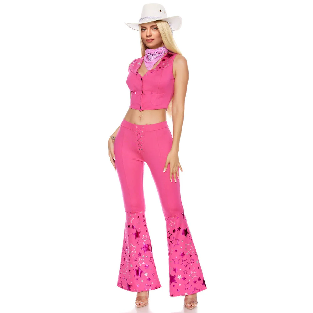 Western Paar Kostüm Set Cowboy Cowgirl Outfit