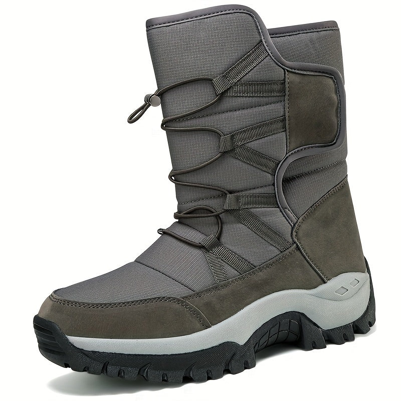 Winterschuhe Herren | High Cut Stiefel Mit Klettverschluss Und Kordelzug - Image 4
