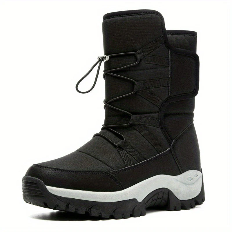 Winterschuhe Herren | High Cut Stiefel Mit Klettverschluss Und Kordelzug - Image 9