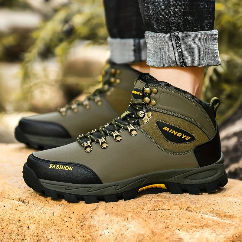 Winterschuhe Herren | Hoher Schnitt Outdoor Stiefel Mit Schnürung - Image 6