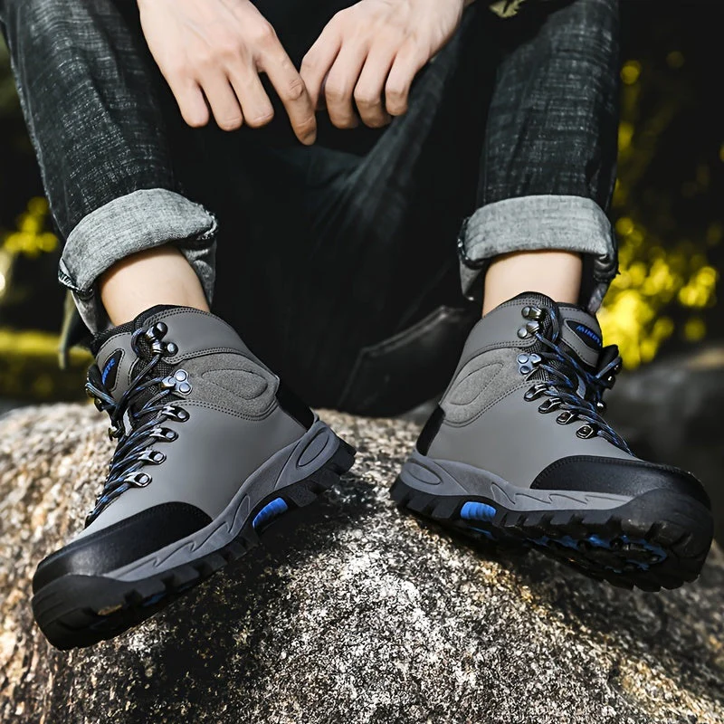 Winterschuhe Herren | Hoher Schnitt Outdoor Stiefel Mit Schnürung - Image 7