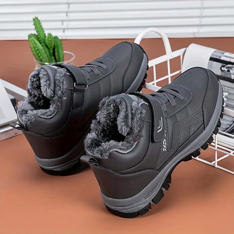 Winterschuhe Herren | Stiefel Mittelhoher Schnitt Mit Schnürung - Image 3