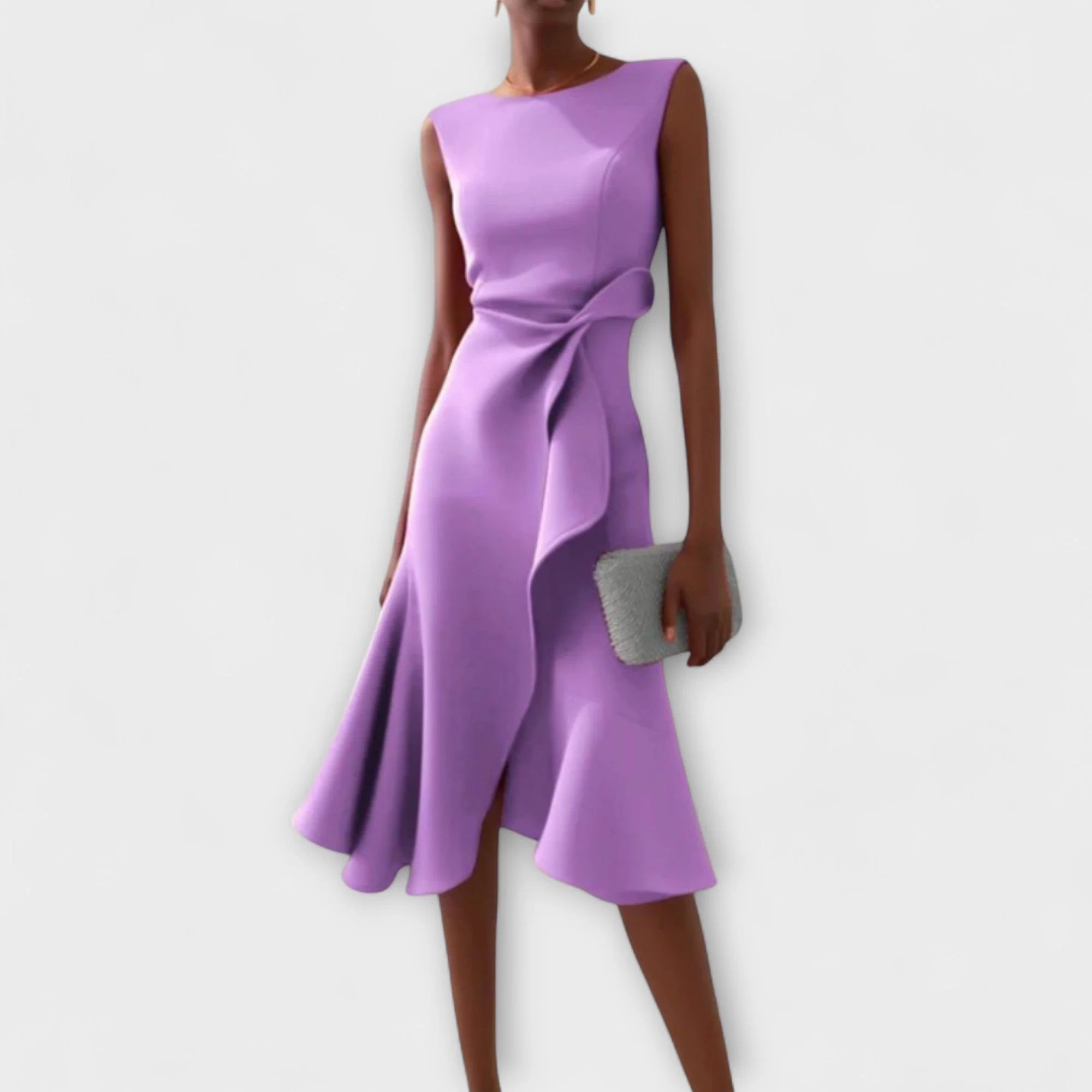 Zandelle | Asymmetrisches Midi-Kleid mit Drapierung - Image 6
