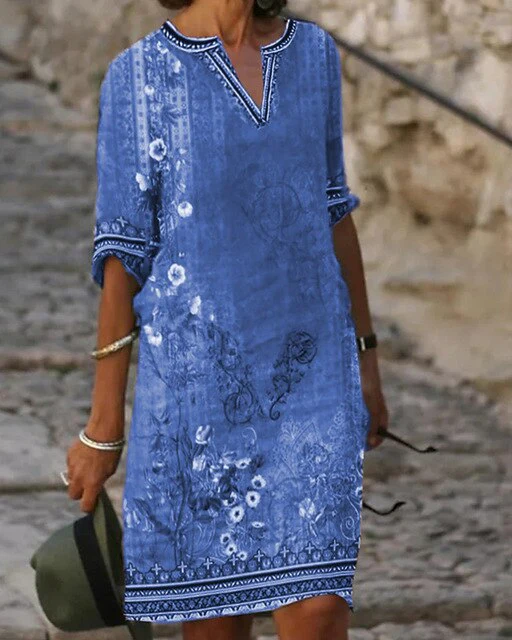 Zara | Minikleid mit Retro Blumenmuster - Image 4