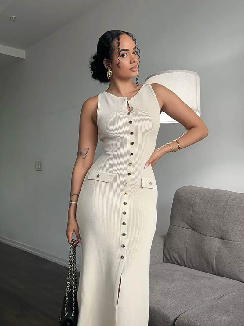 Zeitloses Fließendes Maxikleid In Voller Länge Für Frauen - Image 2