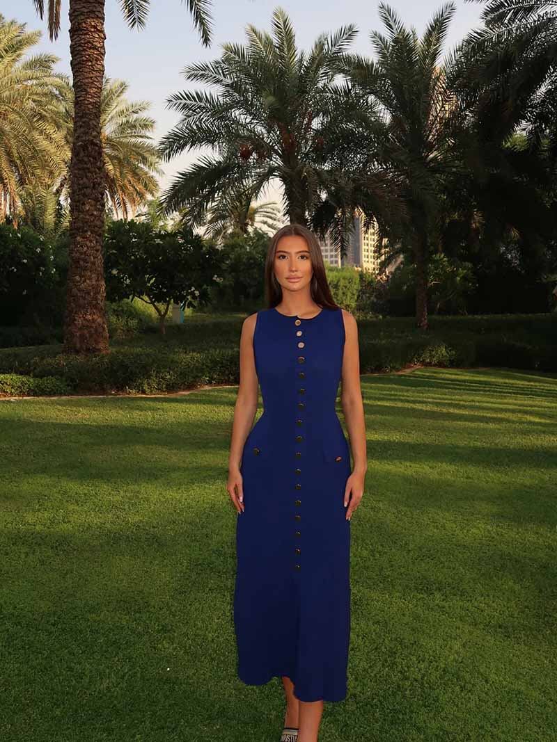 Zeitloses Fließendes Maxikleid In Voller Länge Für Frauen - Image 7